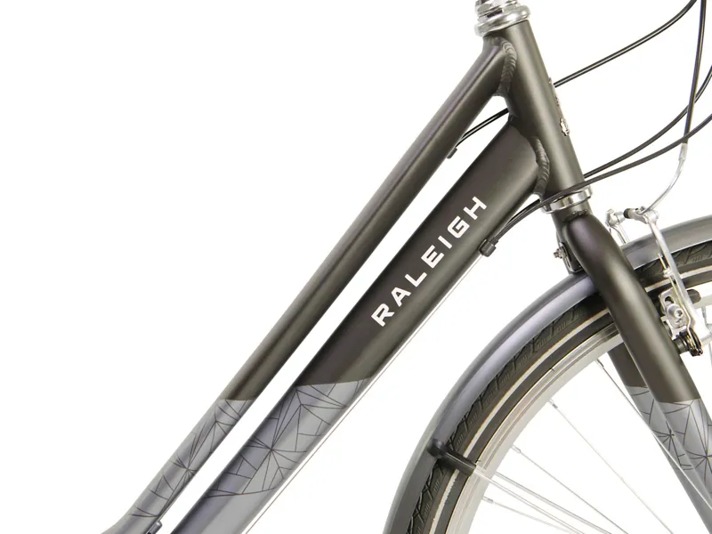 Raleigh Pioneer Low Step Hybrid Bike in Black and Grey-3